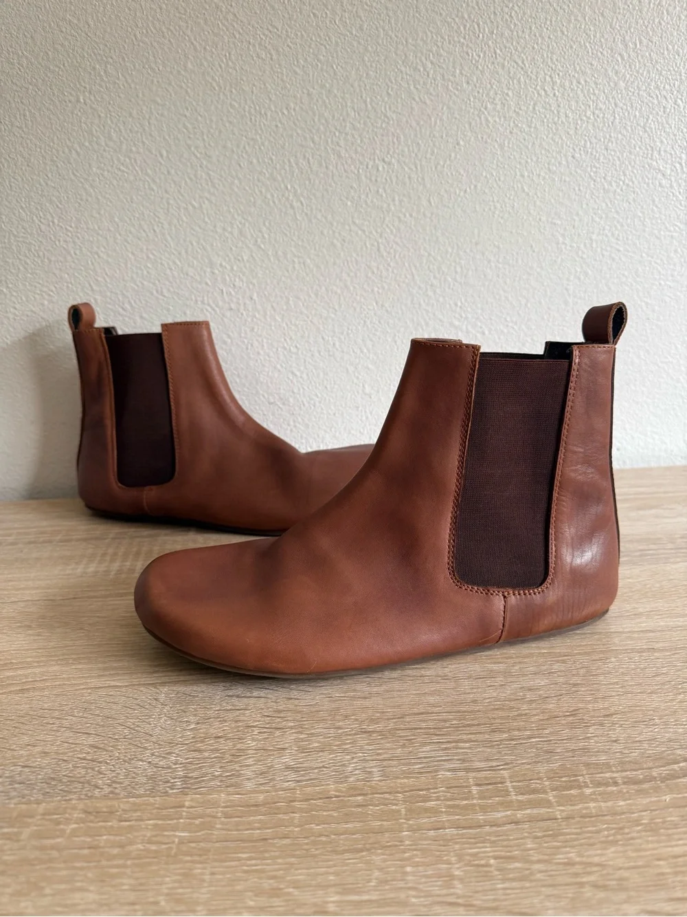 FeetSutra brown Leather Barefoot Chelsea Boots men’s Sz 10